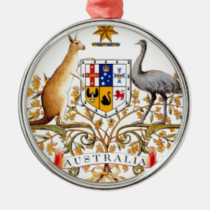 Australien vapensköld julgransprydnad metall