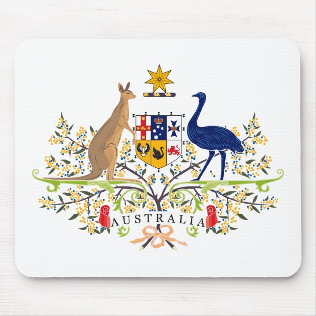 Australien vapensköld Mousepad Musmatta (Framsidan)