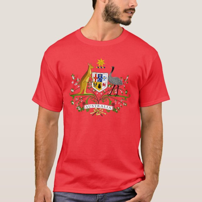 Australien vapensköldskjortor tee shirt (Framsida)