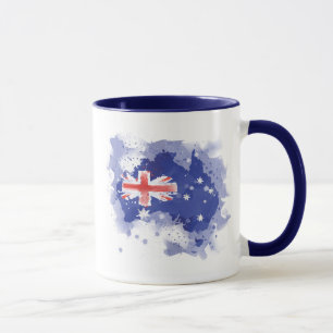 Australien vattenfärgkarta mugg