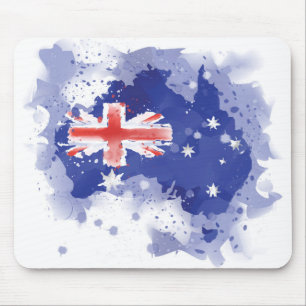 Australien vattenfärgkarta musmatta