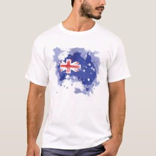 Australien vattenfärgkarta tröja