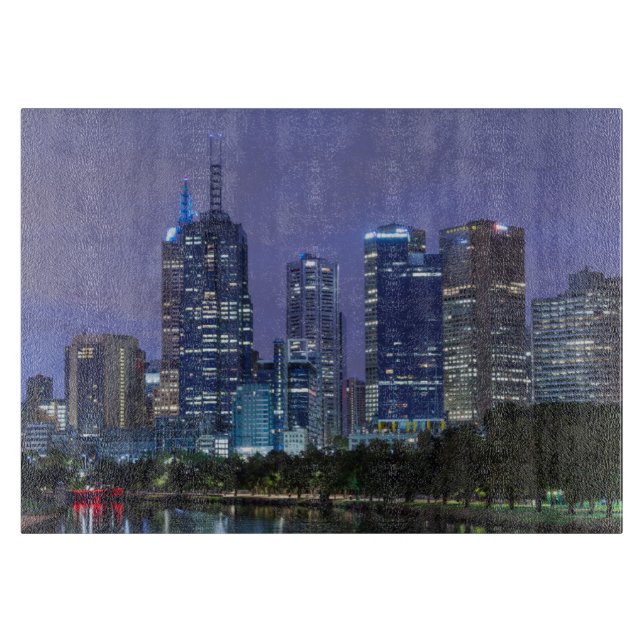 Australien, Victoria, Melbourne, siluett längs med (Framsidan)