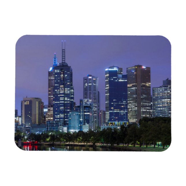 Australien, Victoria, Melbourne, siluett längs med Magnet (Horisontell)