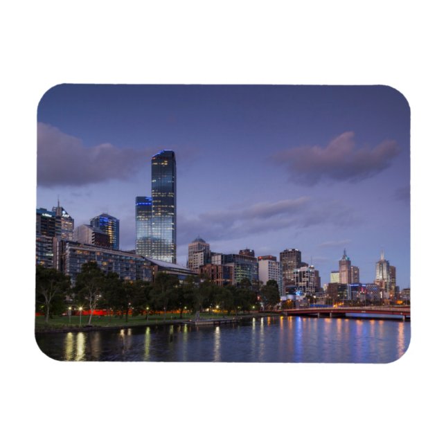 Australien, Victoria, Melbourne, siluett med 2 Magnet (Horisontell)