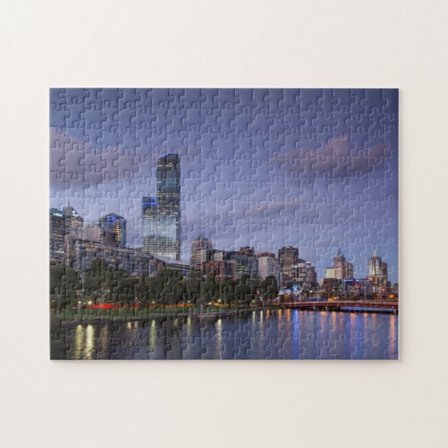 Australien, Victoria, Melbourne, siluett med 2 Pussel (Horisontell)