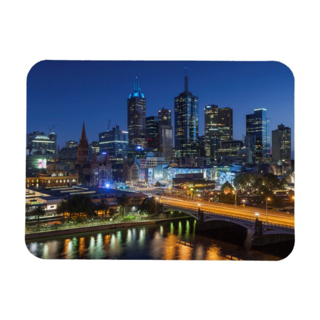 Australien, Victoria, Melbourne, siluett med Magnet (Horisontell)