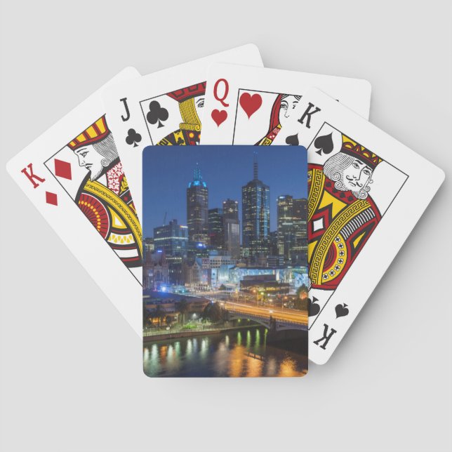 Australien, Victoria, Melbourne, siluett med Spelkort (Baksidan)