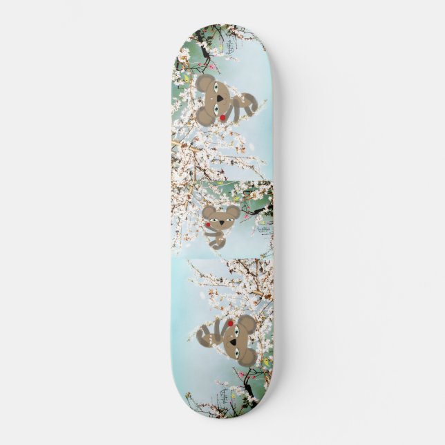 Australien Vild Koala Björn utforskar Körsbärsblom Mini Skateboard Bräda 18,7 Cm (Framsida)