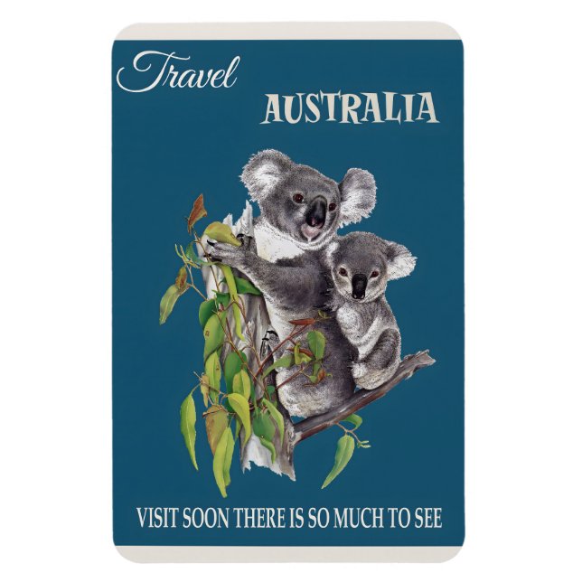 Australien vintage affisch magnet (Vertikal)