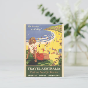 Australien vintage affisch vykort