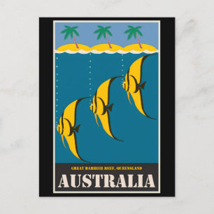Australien vintage affisch vykort