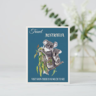 Australien vintage affisch vykort