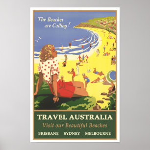Australien vintage resor Poster