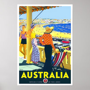 Australien vintage resor poster