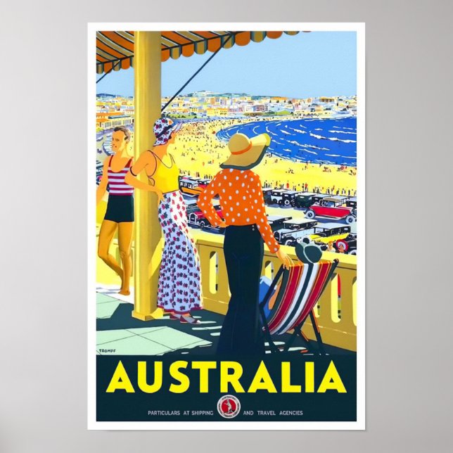 Australien vintage resor poster (Framsidan)