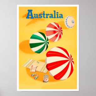 Australien vintage resor poster