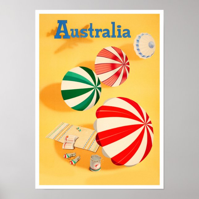 Australien vintage resor poster (Framsidan)