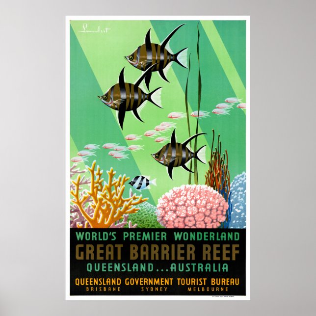 Australien Vintage resor Poster återställd (Framsidan)