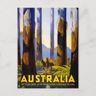 Australien Vintage resor Poster återställd Vykort