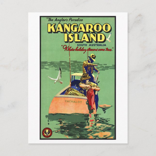 Australien Vintage resor Poster återställd Vykort (Framsida)