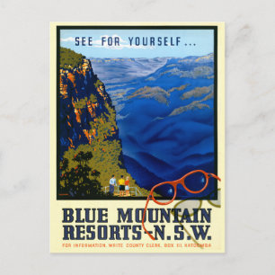 Australien Vintage Resor Posters Restaurering Vykort