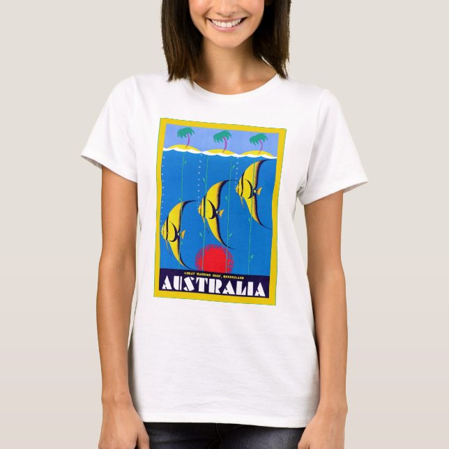 Australien ~-vintage resor t shirt (Framsida)