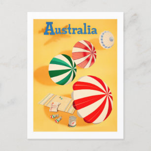 Australien vintage resor vykort