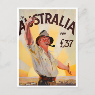 Australien vintage resor vykort