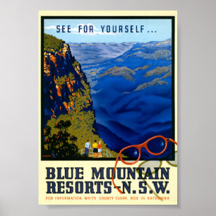 Australien Vintage Resoraffisch Återställd Poster