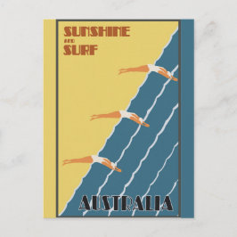 Australien Vintage Retro Resemålning Affisch Vykort