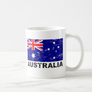 Australien vintageflagga kaffemugg