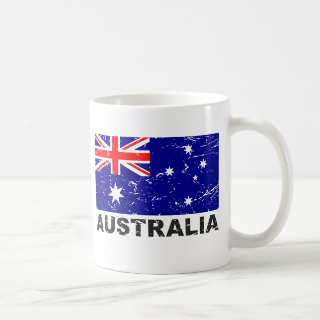 Australien vintageflagga kaffemugg (Höger)