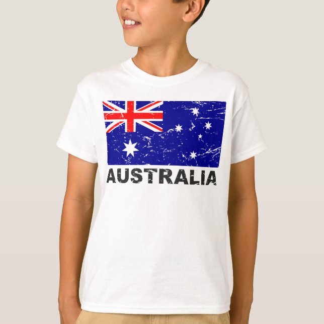 Australien vintageflagga t shirt (Framsida)