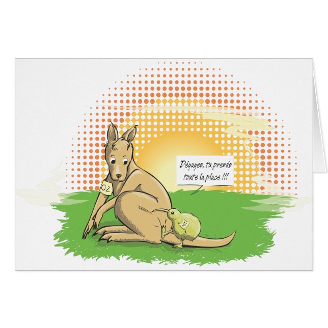 Australien VS nyazeeländskt Hälsningskort (Framsidan Horizontal)