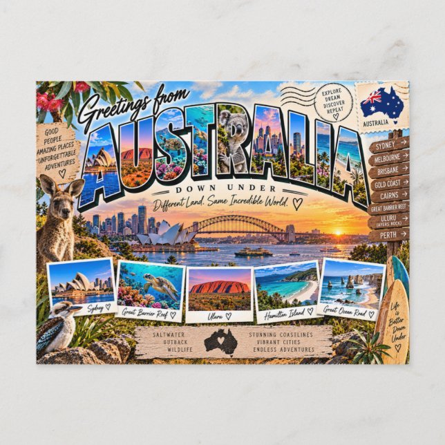 Australien Vykort (Framsida)