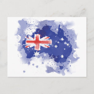Australien Watercolor Karta Vykort