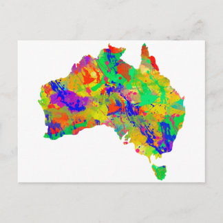 Australien Watercolor Karta Vykort
