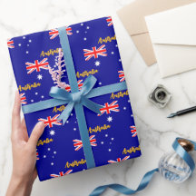 Australien Wrapping Papper, Aussie, Australian Fla