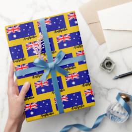 Australien Wrapping Papper, australisk Flagga patr Presentpapper