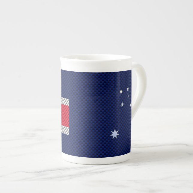 Australiendesign i Stil i kolfiberkrom Benporslin Mugg (Framsida höger)