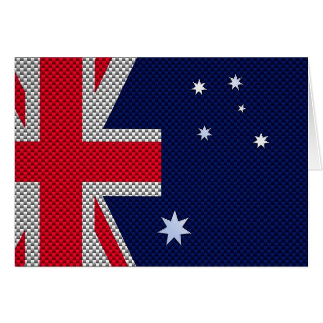 Australiendesign i Stil i kolfiberkrom Hälsningskort (Framsidan Horizontal)