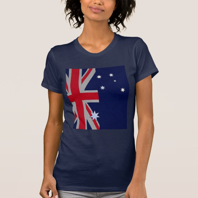 Australiendesign i Stil i kolfiberkrom T Shirt (Framsida)