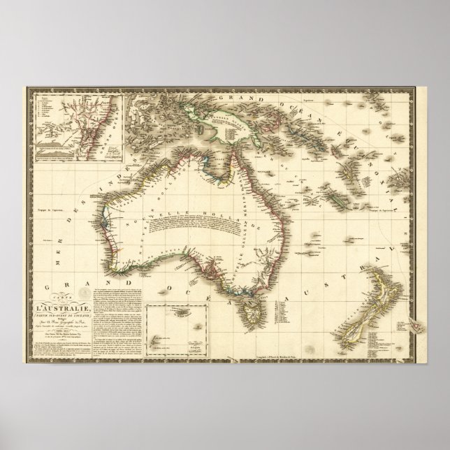 AustralienPanoramisk kartaAustralien 2 Poster (Framsidan)