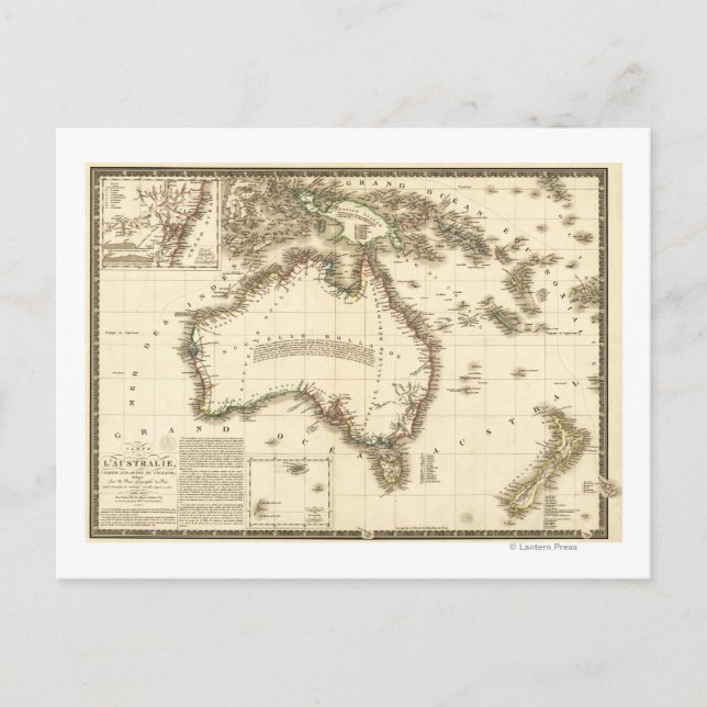 AustralienPanoramisk kartaAustralien 2 Vykort (Framsida)