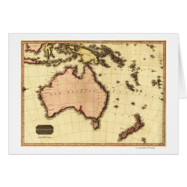 AustralienPanoramisk kartaAustralien Hälsningskort (Framsidan Horizontal)