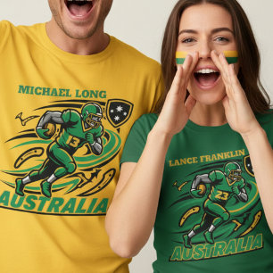 Australiens amerikansk fotboll Dynamisk Action Idr T Shirt