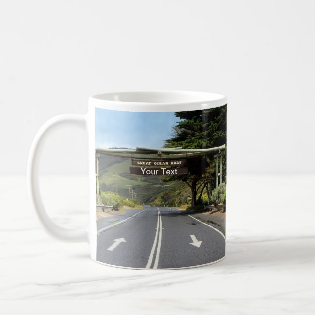 Australiens Anpassade Underbar Ocean Road Kaffemugg (Vänster)