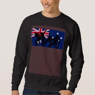 Australiens cricketspelare australiensisk flagga lång ärmad tröja
