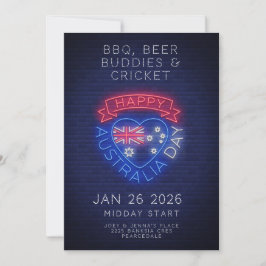 Australiens dag Aussie Neon Nationell allmän helgd Inbjudningar